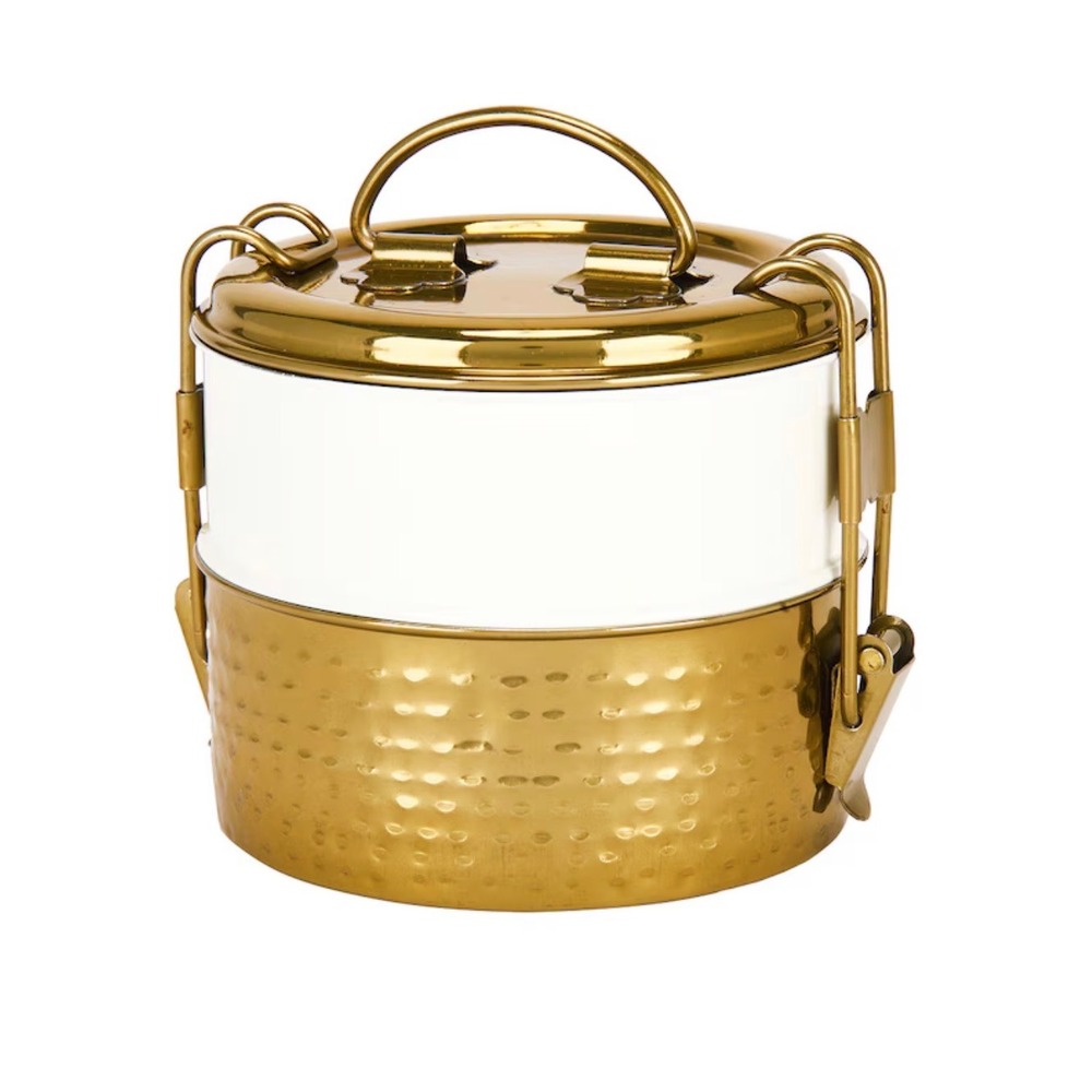 Verve Culture Tiffin 2 Layer Lunch Box in Copper NWOB